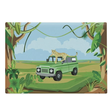 Leopard Cutting Board Safari Vehicle in the Center of a Jungle with Animal on Top Adventurous Theme Decorative Tempered Glass Cutting and Serving Board in 3 Sizes by Ambesonne
Leopard Cutting Board Safari Vehicle in the Center of a Jungle with Animal on Top Adventurous Theme Decorative Tempered Glass Cutting and Serving Board in 3 Sizes by Ambesonne