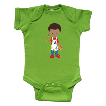 Inktastic African American Boy Painter Paint Artist Gift Baby Boy Bodysuit
