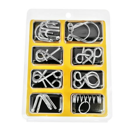 8pcs/set IQ Test Metal Wire Fun Children Brain Teaser Challenges Mind Game Adult
8pcs/set IQ Test Metal Wire Fun Children Brain Teaser Challenges Mind Game Adult