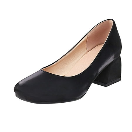 comfy heels ladies fashion solid color leather square head shallow mouth thick high heeled casual shoes
comfy heels ladies fashion solid color leather square head shallow mouth thick high heeled casual shoes