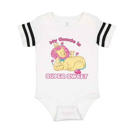 Inktastic My Guncle Is Super Sweet Cotton Candy Lions with Pink Mane Gift Baby Boy or Baby Girl Bodysuit
Inktastic My Guncle Is Super Sweet Cotton Candy Lions with Pink Mane Gift Baby Boy or Baby Girl Bodysuit