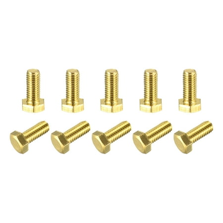 Brass Hex Bolts M5x12mm 10 Pack Fully Thread Grade 4.8 Machine Screws
Brass Hex Bolts M5x12mm 10 Pack Fully Thread Grade 4.8 Machine Screws