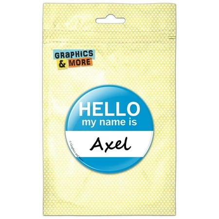 Axel Hello My Name Is Refrigerator Button Magnet