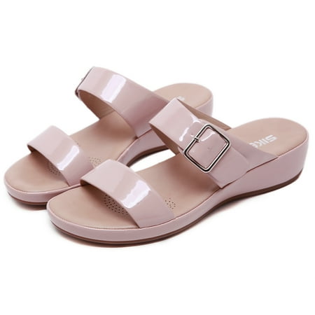 Women‘s Casual Double Straps & Buckle Decor Wedge Sandals Solid Color Faux Leather Slippers Women‘s Footwear
Women‘s Casual Double Straps & Buckle Decor Wedge Sandals Solid Color Faux Leather Slippers Women‘s Footwear