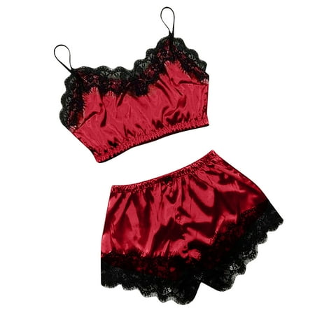AOOCHASLIY Clearance Pajamas for Women Women V-Neck Eyelash Lace Sexy Stain Camisole Pajamas Bowknot Shorts Set
AOOCHASLIY Clearance Pajamas for Women Women V-Neck Eyelash Lace Sexy Stain Camisole Pajamas Bowknot Shorts Set