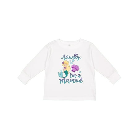 Inktastic Actually Im a Mermaid with Seashell and Bubbles Gift Toddler Toddler Girl Long Sleeve T-Shirt
Inktastic Actually Im a Mermaid with Seashell and Bubbles Gift Toddler Toddler Girl Long Sleeve T-Shirt
