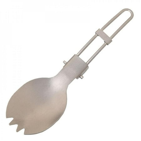 Outdoor Mini Portable Useful Titanium Spoon Fork Lightweight Camping Backpacking Cutlery Sport Spoon A