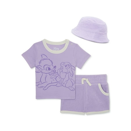 Bambi Baby Girls Terry Outfit Set 3-Piece Sizes 0-24 Months