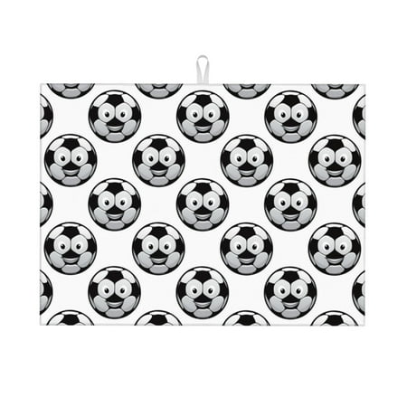 Dish Drying Mat happy soccer Absorbent Microfiber Kitchen Mat Heat Resistant Drying Mat Kitchen Counter for Dishes Utensils Pots Pans Drainer Mats 18x24in
Dish Drying Mat happy soccer Absorbent Microfiber Kitchen Mat Heat Resistant Drying Mat Kitchen Counter for Dishes Utensils Pots Pans Drainer Mats 18x24in