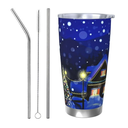 Salouo Christmas Night Print 20oz Tumbler with Lid Stainless Steel Vacuum Insulated Tumbler Durable Insulated Coffee Mug Thermal Cup with Splash Proof Sliding Lid-Straw Three-piece Set
Salouo Christmas Night Print 20oz Tumbler with Lid Stainless Steel Vacuum Insulated Tumbler Durable Insulated Coffee Mug Thermal Cup with Splash Proof Sliding Lid-Straw Three-piece Set