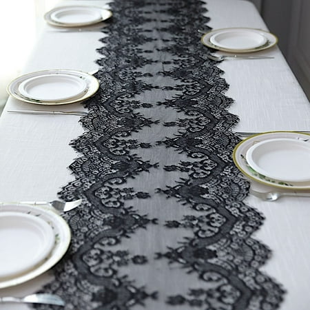 BalsaCircle 15x117 Black Premium Lace Table Runner Scalloped Edges Party Events Decorations
BalsaCircle 15x117 Black Premium Lace Table Runner Scalloped Edges Party Events Decorations