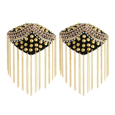 FRCOLOR 1 Pair Tassel Rivet Shoulder Board Cool Man Costume Shoulder Mark Fashionable Rivet Shoulder Board Golden
FRCOLOR 1 Pair Tassel Rivet Shoulder Board Cool Man Costume Shoulder Mark Fashionable Rivet Shoulder Board Golden