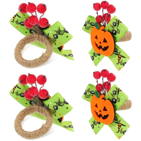 4pcs Halloween Table Napkin Signs Bow Pumpkin Decor Berry Decor Serviette Rings
4pcs Halloween Table Napkin Signs Bow Pumpkin Decor Berry Decor Serviette Rings