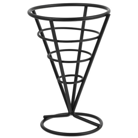 1Pc French Fries Stand Iron Cone Basket Snack Basket Holder French Fry Basket