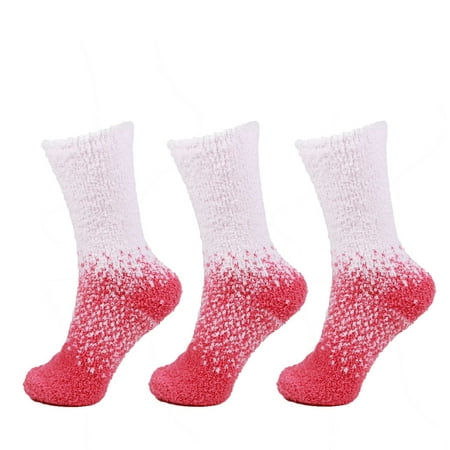 BambooMN M/L Fuzzy Gradient Socks - 11 Laffy Taffy - 3 prs