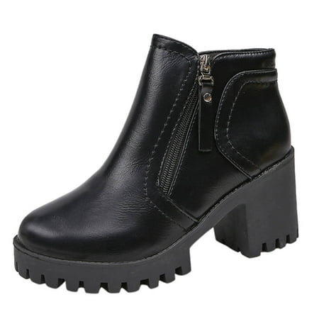 qipaqil Ankle Heel Boots Short Zipper Women s Fashion Double Thick Pointed Retro Boots women s Boot for Women Flat
qipaqil Ankle Heel Boots Short Zipper Women s Fashion Double Thick Pointed Retro Boots women s Boot for Women Flat