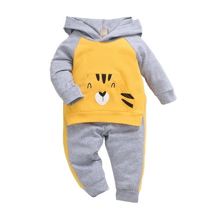 Toddler Baby Boys Clothes Baby Boys 2PCS Outfits Long Sleeve Hooded Tops Pants Set Gray 12-18 Months
Toddler Baby Boys Clothes Baby Boys 2PCS Outfits Long Sleeve Hooded Tops Pants Set Gray 12-18 Months