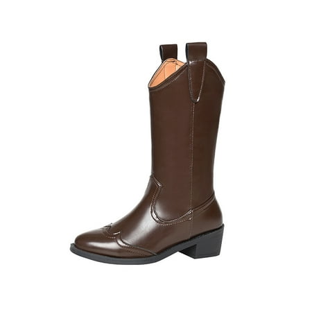 Daeful Women Winter Shoes Mid Calf Western Boots Wide-Calf Cowgirl Boot Non-Slip Comfort Outdoor Brown 8
Daeful Women Winter Shoes Mid Calf Western Boots Wide-Calf Cowgirl Boot Non-Slip Comfort Outdoor Brown 8