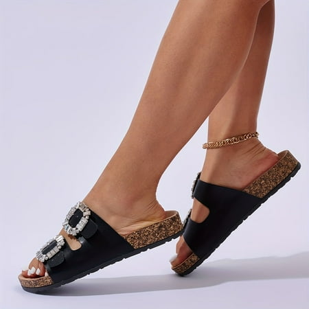 Women s Solid Color Stylish Sandals Double Buckle Band Platform Slip On Beach Slides Comfort Vacation Slides-44
Women s Solid Color Stylish Sandals Double Buckle Band Platform Slip On Beach Slides Comfort Vacation Slides-44