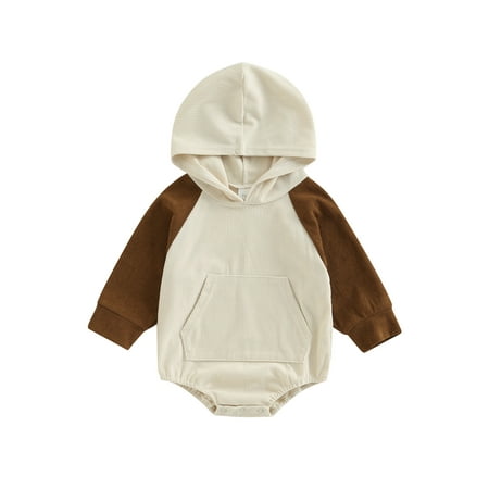 jaweiwi Infant Girls Romper Solid Color/ Patchwork Long Sleeve Hooded Jumpsuit with Kangaroo Pocket Size 0 6 12 18 24 M
jaweiwi Infant Girls Romper Solid Color/ Patchwork Long Sleeve Hooded Jumpsuit with Kangaroo Pocket Size 0 6 12 18 24 M