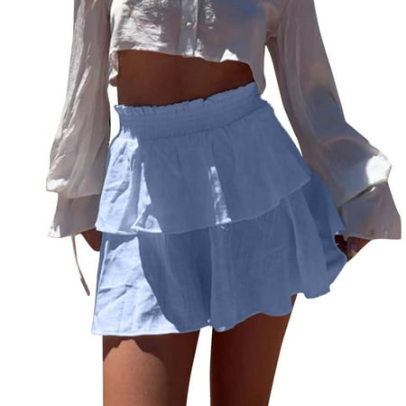 Fsqjgq Skirt for Women Skirt Slip Womens Skirt Solid Flounces Elastic Double Skirt Cake Fashion Color Skirt Short and Skirt Dress Womens Skirt Blue S
Fsqjgq Skirt for Women Skirt Slip Womens Skirt Solid Flounces Elastic Double Skirt Cake Fashion Color Skirt Short and Skirt Dress Womens Skirt Blue S