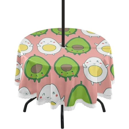 SKYSONIC Cute Cartoon Avocado Round Tablecloth 60In Waterproof Table Cover with Umbrella Hole and Zipper Party Patio Table Covers for Indoor & Outdoor Backyard /BBQ/Picnic
SKYSONIC Cute Cartoon Avocado Round Tablecloth 60In Waterproof Table Cover with Umbrella Hole and Zipper Party Patio Table Covers for Indoor & Outdoor Backyard /BBQ/Picnic