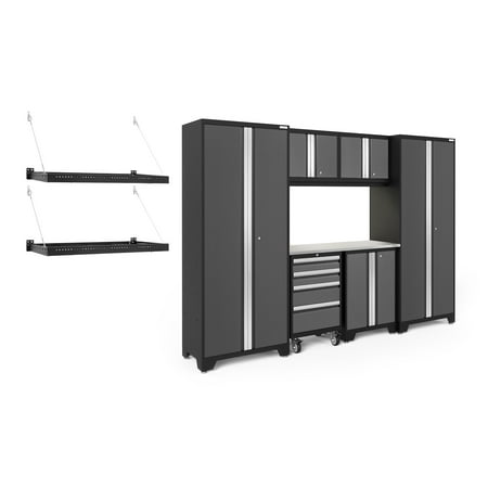 NewAge Products Bold Series Gray 9 Piece Cabinet Set Heavy Duty 24-Gauge Steel Garage Storage System LED Lights / Wall Mounted Shelf Included
NewAge Products Bold Series Gray 9 Piece Cabinet Set Heavy Duty 24-Gauge Steel Garage Storage System LED Lights / Wall Mounted Shelf Included
