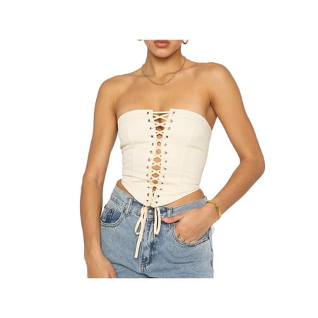 Genuiskids Women Bandage Corset Tube Tanks Tops with Adjustable Cross Straps Solid Color Casual Skinny Bustier Punk Club Streetwear
Genuiskids Women Bandage Corset Tube Tanks Tops with Adjustable Cross Straps Solid Color Casual Skinny Bustier Punk Club Streetwear