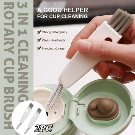 Pkeoh Cleaning Brush 3 In 1 Cup Lid Cleaning Brush Bottle Milk Cup Brush Groove Brush Cleaning Tools Shower Scrubber For Cleaning Calendars 2023