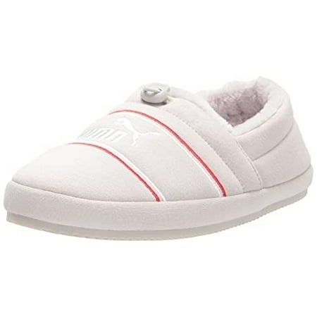 PUMA unisex-child Tuff Moccasin NIMBUS CLOUD-PUMA WHITE-HIGH RISK RED