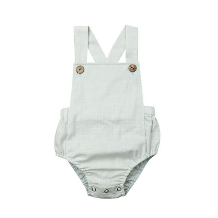 Calsunbaby Newborn Infant Baby Girls Boys Cotton Romper Sleeveless Sling Solid Color Jumpsuit Summer Sunsuit Green 12-18 Months
Calsunbaby Newborn Infant Baby Girls Boys Cotton Romper Sleeveless Sling Solid Color Jumpsuit Summer Sunsuit Green 12-18 Months
