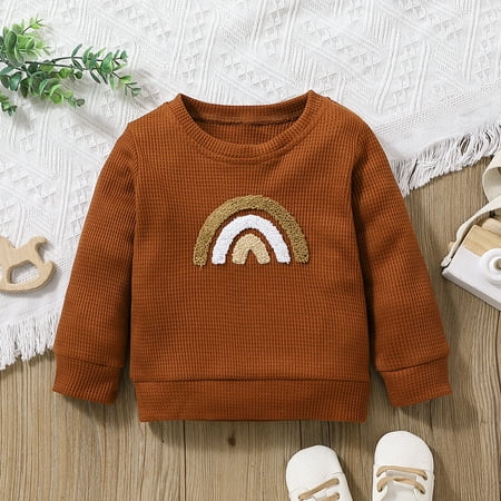 PatPat Unisex Baby Rainbow Pattern Waffle Plaid Sweatshirt Long Sleeve Pullover Warm T-Shirt Fall Winter Clothes 0-3T
PatPat Unisex Baby Rainbow Pattern Waffle Plaid Sweatshirt Long Sleeve Pullover Warm T-Shirt Fall Winter Clothes 0-3T