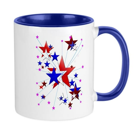 CafePress - Amercian Stars Mug - Ceramic Coffee Tea Novelty Mug Cup 11 oz
