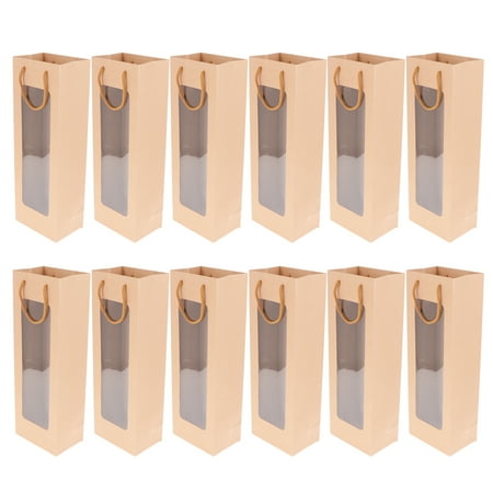 12pcs Single Red Wine Bag Gift Bag Kraft Paper Wine Tote Bag Portable Packging Bag Transparent Window Wine Carrier Bags (Light Brown)
12pcs Single Red Wine Bag Gift Bag Kraft Paper Wine Tote Bag Portable Packging Bag Transparent Window Wine Carrier Bags (Light Brown)