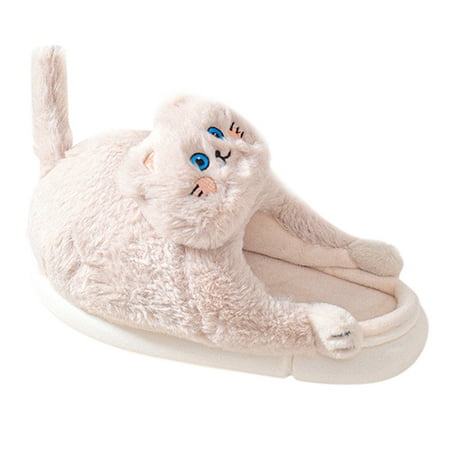 

ZHAGHMIN Womens White Cotton Socks Cat Fuzzy Slippers For Women Bedroom Fluffy Slippers House Shoes Cute Animal Indoor And Outdoor Slippers Woman Slippers Women Womens Fun Slippers Size 7 Cute