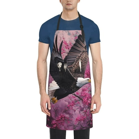 Vsdgher Flower Bald Eagle Waterproof Apron with 2 Pockets Kitchen Chef Aprons Bibs for Grooming Cooking Baking Painting Gardening
Vsdgher Flower Bald Eagle Waterproof Apron with 2 Pockets Kitchen Chef Aprons Bibs for Grooming Cooking Baking Painting Gardening