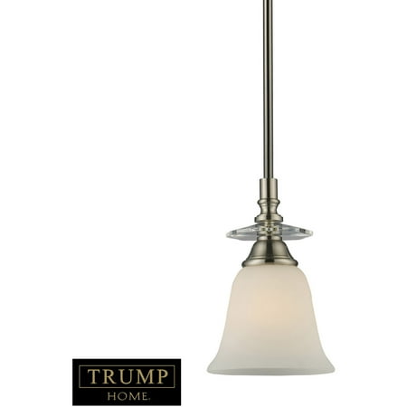 Elk Home 1-Light Pendant in Black Chrome with Polished Nickel Accents