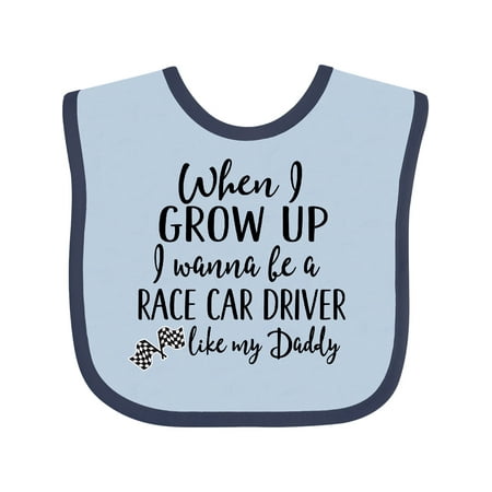 Inktastic Future Race Car Driver Like Daddy Gift Baby Boy Bib