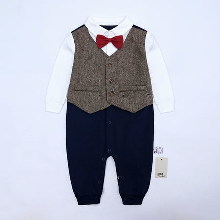 DENGDENG Unisex-Baby Bow Tie Solid Romper Long-Sleeve Gentleman Romper Summer Full Infant Clothes 0-24M
DENGDENG Unisex-Baby Bow Tie Solid Romper Long-Sleeve Gentleman Romper Summer Full Infant Clothes 0-24M