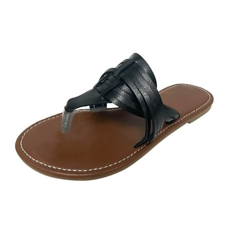 Leisure Roman Style Women s Solid Color Summer Non Slip Slip On Flat Beach Open Toe Breathable Sandals Flip Flops Shoes Slippers Artificial leather Dress Sandals for Women Black
Leisure Roman Style Women s Solid Color Summer Non Slip Slip On Flat Beach Open Toe Breathable Sandals Flip Flops Shoes Slippers Artificial leather Dress Sandals for Women Black