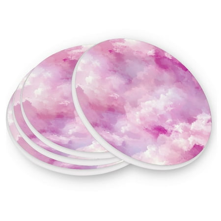 Round Coasters Modern Style Ceramic Coaster Waterproof and Durable Drink Coaster Coasters set of 4 Customizable Coasters 1pc Soft Pink Pastel Clouds
Round Coasters Modern Style Ceramic Coaster Waterproof and Durable Drink Coaster Coasters set of 4 Customizable Coasters 1pc Soft Pink Pastel Clouds
