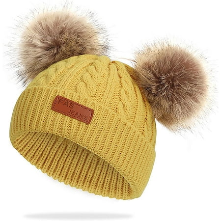 ZOELNIC Toddler Infant Kids Baby Winter Warm Knit Hat Unisex Boys Girls Crochet Fur Hairball Beanie Pom Pom Cap Yellow
ZOELNIC Toddler Infant Kids Baby Winter Warm Knit Hat Unisex Boys Girls Crochet Fur Hairball Beanie Pom Pom Cap Yellow