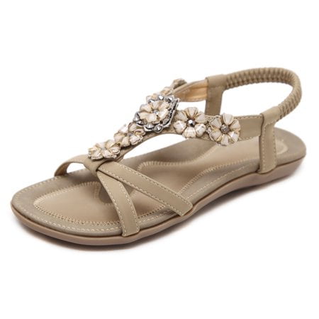 DAFENGEA Boho Flat Sandals for Women Open Toe Casual Summer Beach Beaded Elastic Ankle T-Strap Comfort Sandals Dress Shoes
DAFENGEA Boho Flat Sandals for Women Open Toe Casual Summer Beach Beaded Elastic Ankle T-Strap Comfort Sandals Dress Shoes