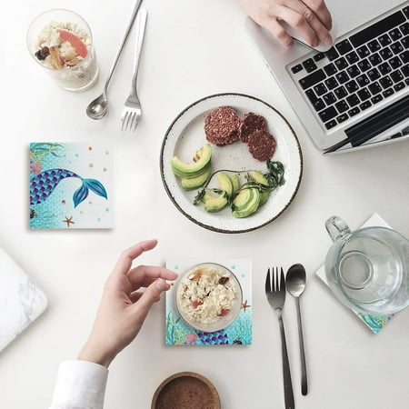 FMSHPON Mermaid Set of 6 Coaster for Drinks Absorbent Ceramic Stone Coasters Cup Mat with Cork Base for Home Kitchen Room Coffee Table Bar Decor
FMSHPON Mermaid Set of 6 Coaster for Drinks Absorbent Ceramic Stone Coasters Cup Mat with Cork Base for Home Kitchen Room Coffee Table Bar Decor