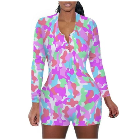 FITORON Womens Pajamas Jumpsuits- Fashion V Neck Floral Printed Long Sleeve Jumpsuit Sleepwear Bodysuit Multi-color A XL
FITORON Womens Pajamas Jumpsuits- Fashion V Neck Floral Printed Long Sleeve Jumpsuit Sleepwear Bodysuit Multi-color A XL