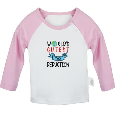 World s Cutest Tax Deduction Funny T shirt For Baby Newborn Babies T-shirts Infant Tops 0-24M Kids Graphic Tees Clothing (Long Pink Raglan T-shirt 0-6 Months)
World s Cutest Tax Deduction Funny T shirt For Baby Newborn Babies T-shirts Infant Tops 0-24M Kids Graphic Tees Clothing (Long Pink Raglan T-shirt 0-6 Months)