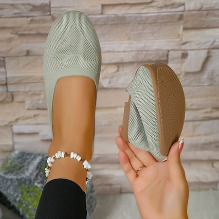 Women s Knitted Ballet Flats Lightweight Breathable Solid Color Slip On Shoes Casual Walking Shoes
Women s Knitted Ballet Flats Lightweight Breathable Solid Color Slip On Shoes Casual Walking Shoes