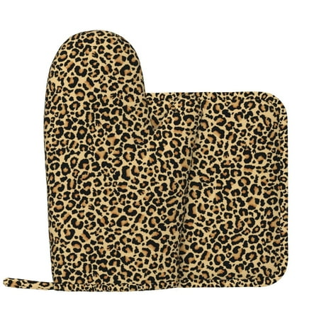 Leopard Print Oven Mitts and Pot Holders Sets with 1 Non-Slip Left Silicone Oven Mitts and 1 Heatproof Insulated Hot Pads for Kitchen Use in Cooking Baking Grilling
Leopard Print Oven Mitts and Pot Holders Sets with 1 Non-Slip Left Silicone Oven Mitts and 1 Heatproof Insulated Hot Pads for Kitchen Use in Cooking Baking Grilling