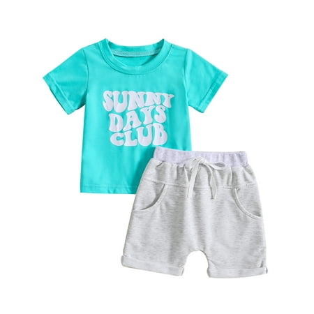 Qtinghua Infant Baby Boys Girls Summer Outfits Short Sleeve Letter T-Shirt+Shorts Clothes Turquoise Green 6-12 Months
Qtinghua Infant Baby Boys Girls Summer Outfits Short Sleeve Letter T-Shirt+Shorts Clothes Turquoise Green 6-12 Months