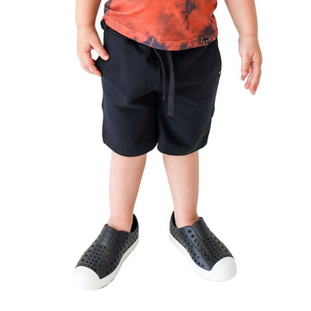 Boys Organic Cotton Classic Shorts - Jet Black Size 3 Years